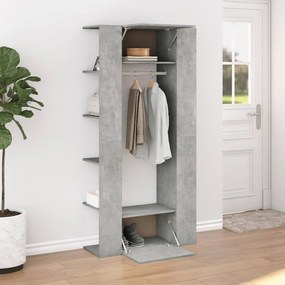 vidaXL Ντουλάπι Διαδρόμου Γκρι σκυροδέματος 97,5x37x99εκ.Επεξεργ. Ξύλο