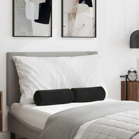 vidaXL Μαξιλάρια Στήριγμα 2 pcs Μαύρο Ø 15 x 40 εκ