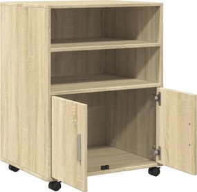 vidaXL Ντουλάπι Τροχήλατο Sonoma Δρυς 60x48x81 εκ. από Επεξ. Ξύλο