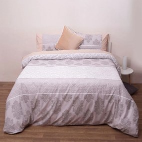 Πάπλωμα Dream 7007 (Σετ 3τμχ) Greige Anna Riska Υπέρδιπλo 220x240cm 100% Βαμβακερό Περκάλι