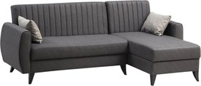 Corner Sofa-Bed Alkon - Dark Grey Dark Grey