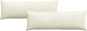 vidaXL Μαξιλάρι Καναπέ 2 τμχ. Βελούδο Κρεμ 120 x 40 cm