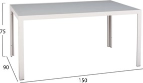 ΣΕΤ ΤΡΑΠΕΖΑΡΙΑΣ 5ΤΜΧ BRONCA HM21023 ΜΕΤΑΛ.ΤΡΑΠΕΖΙ-4 ΠΟΛΥΘΡΟΝΕΣ ΑΛΟΥΜΙΝΙΟΥ-ΛΕΥΚΟ