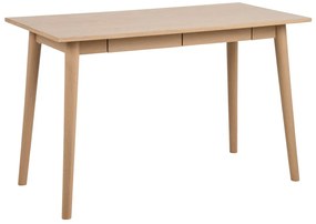 Τραπέζι γραφείου Oakland A101, 120x75x60cm, 23 kg, Ανοιχτό καφέ, Πλαστικοποιημένη μοριοσανίδα, Ξύλο, Αριθμός συρταριών: 2, Εντοιχισμένη, Με συρτάρια