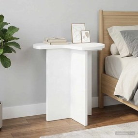 vidaXL Τραπεζάκι Πλευράς 2 τεμ. Λευκό Ø 39 x 38 εκ Επεξεργασμένο Ξύλο