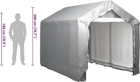 vidaXL Τέντα Αποθήκευσης Γκρι 180 x 300 εκ. Ατσάλινη