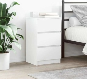 vidaXL Κομοδίνα με 3 συρτάρια 2 τεμάχια Λευκό 39x35x65 εκ.