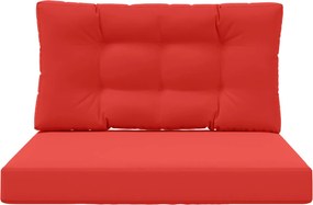 vidaXL Μαξιλάρι Καναπέ Εξωτερικού Χώρου 2 pcs Κόκκινο Πολυεστέρας