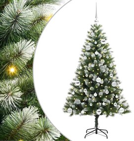 vidaXL Τεχνητό Δέντρο Χριστουγέννων με μέρη που αναδιπλώνονται και χιονάκι