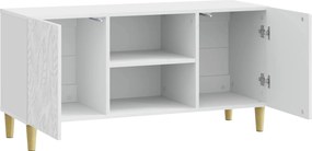 vidaXL Ντουλάπι TV 102 x 34,5 x 50 εκ. Γυαλιστερό Λευκό