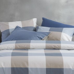 Μαξιλαροθήκη (52x72) Nef-Nef Homeware Casual Check Denim