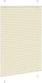 vidaXL Πλισέ περσίδα Κρέμα 90x100 cm Πλάτος υφάσματος 89,4 cm