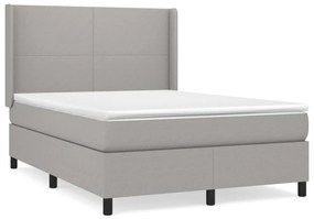 ΚΡΕΒΑΤΙ BOXSPRING ΜΕ ΣΤΡΩΜΑ ΑΝΟΙΧΤΟ ΓΚΡΙ 140X190 ΕΚ. ΥΦΑΣΜΑΤΙΝΟ 3131265