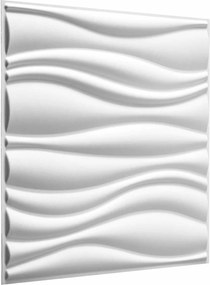 Πάνελ τοίχου 12 pcs Λευκό 50 x 50 cm Μορφοποιημένη Φυσική Ίνα Φυτού