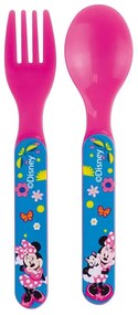 Κουτάλι Και Πιρούνι Παιδικά Minnie Mouse 006316 (Σετ 2τμχ) Blue-Pink Ango 2 τμχ ABS