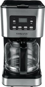 Sokany CM-121E Προγραμματιζόμενη Καφετιέρα Φίλτρου 950W Silver