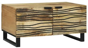 vidaXL Τραπεζάκι σαλονιού Καφέ και Μαύρο 80 x 50 x 40 cm