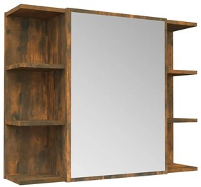 vidaXL Ντουλάπι Μπάνιου με Καθρέφτη Καπν. Δρυς 80x20,5x64 εκ Επ. Ξύλο