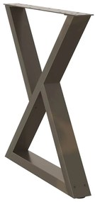 vidaXL Πόδια Τραπεζαρίας 2 τεμ. από Φυσικό Ατσάλι 70x(72-73,3) εκ. Ατσάλι