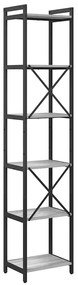 vidaXL Βιβλιοθήκη Γκρι sonoma 40 x 30 x 188 εκ Επεξεργασμένο ξύλο