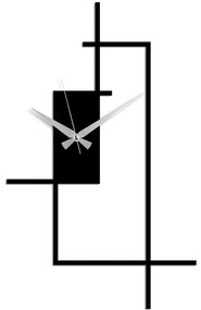 Ρολόι Τοίχου Corner 891TNL2439 49x30cm Black Wallity Metal