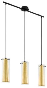 Φωτιστικό Οροφής - Ράγα 97652 Pinto Gold Eglo Metal, Glass