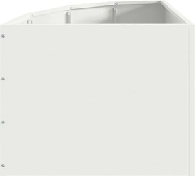 vidaXL Γωνιακό Ροδόδεντρο Λευκό 45 x 45 x 35 cm Ατσάλι
