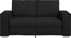 vidaXL Διθέσιος καναπές Μαύρο 160 cm Τεχνητό Δέρμα
