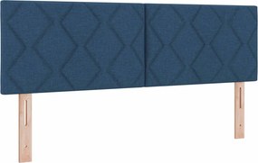 vidaXL LED κεφαλάρι Μπλε 160 cm ύφασμα