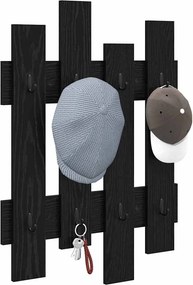 vidaXL Τοίχου Κρεμάστρα Μαύρη Οξυά 60 x 3 x 82 εκ.