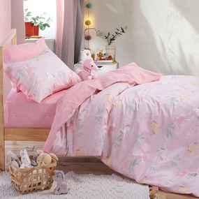 Παπλωματοθήκη Παιδική Unicorn Forever (Σετ 2τμχ) Salmon Nef-Nef Homeware Μονό 160x240cm 100% Βαμβάκι