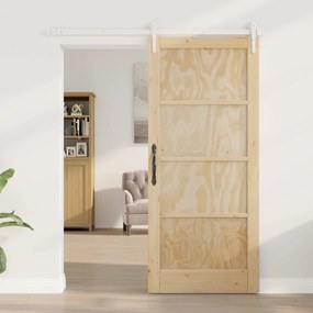 vidaXL Συρόμενη Πόρτα ORKDAL Φυσικό και Λευκό 86 x 211 cm