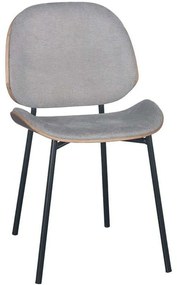 Καρέκλα 617-223-092 46x54,5x81,5cm Grey Μέταλλο,Ύφασμα