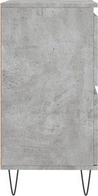 vidaXL Ντουλάπια 3 τεμ. Γκρι Σκυροδέματος Επεξεργ. Ξύλο