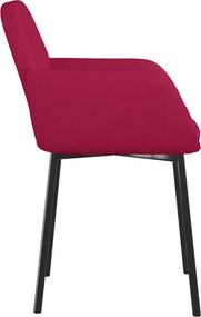 vidaXL Καρέκλες Τραπεζαρίας 2 τεμ. Μπορντό Βελούδινες