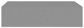 vidaXL Ράφι Επιτοίχιο με Συρτάρι Γκρι 40 x 23,5 x 10 εκ. από MDF