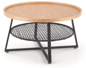 FLORENCE c. table natural oak / black DIOMMI V-CH-FLORENCE-LAW