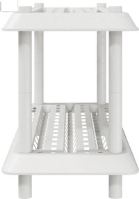 vidaXL Μονάδα Ραφιού 2 επίπεδα 100 x 40 x 55,5 εκ. PP Λευκό