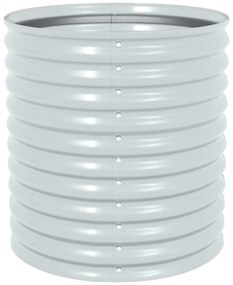 vidaXL Ζαρντινιέρα Υπερυψωμένη Ασημί 80x80x81 εκ. Γαλβανισμ. Χάλυβας