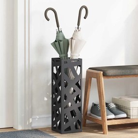 vidaXL Σχέδιο & βάση αποθήκευσης Μαύρο 15.5 x 15.5 x 49 εκ Ατσάλι