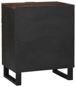 vidaXL Κομοδίνο  50x33x60 εκ μασίφ ξύλο καρυδιά