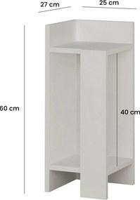 Κομοδίνο Λευκό ELOS 25x27x60