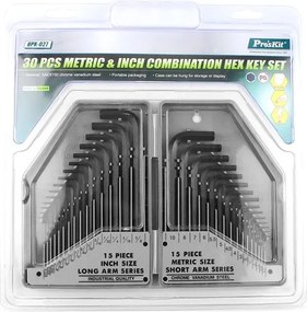 PROSKIT σετ κλειδιά Allen 8PK-027 σε σχήμα L, με θήκη, 30τμχ