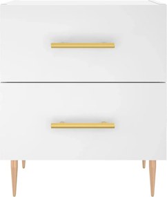 vidaXL Κομοδίνο Λευκό 40 x 35 x 47,5 εκ. από Επεξεργασμένο Ξύλο