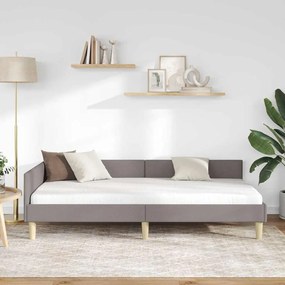 vidaXL Κρεβάτι Γωνίας Taupe 100 x 200 cm ύφασμα