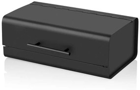 Ψωμιέρα 742TMA5643 21x36x13cm Black Hermia Metal