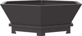 vidaXL Φωτιά Μαύρο 75 x 75 x 28 εκ. Ατσάλι