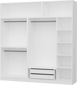 Πενταφυλλη Ντουλαπα Λευκο KALEO 52x225x235