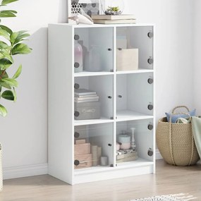 vidaXL Ντουλάπι με Πόρτες Λευκό 68x37x109 εκ. από Επεξεργασμένο Ξύλο