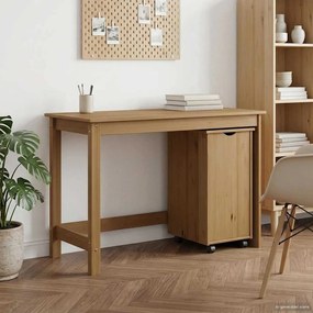 vidaXL Σετ Γραφείου και Ντουλάπας MOSS 2 τμχ. Μέλι Καφέ